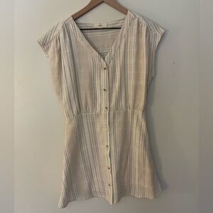 Entro Tan Striped Dress Size Medium